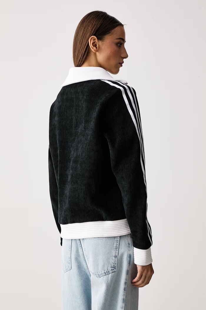 Odzież adidas Originals Bluza rozpinana damska z bawełną Adiluna Season 2 x Jennie LD8924 czarny