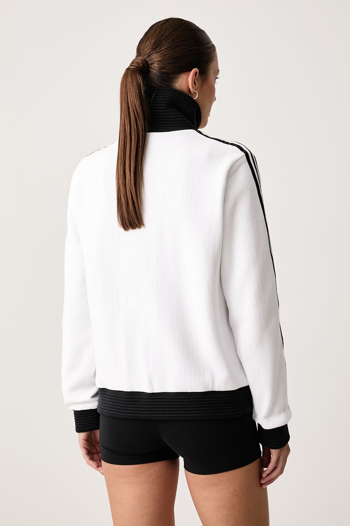 Odzież adidas Originals Bluza rozpinana damska z bawełną Adiluna Season 2 x Jennie LD4966 biały