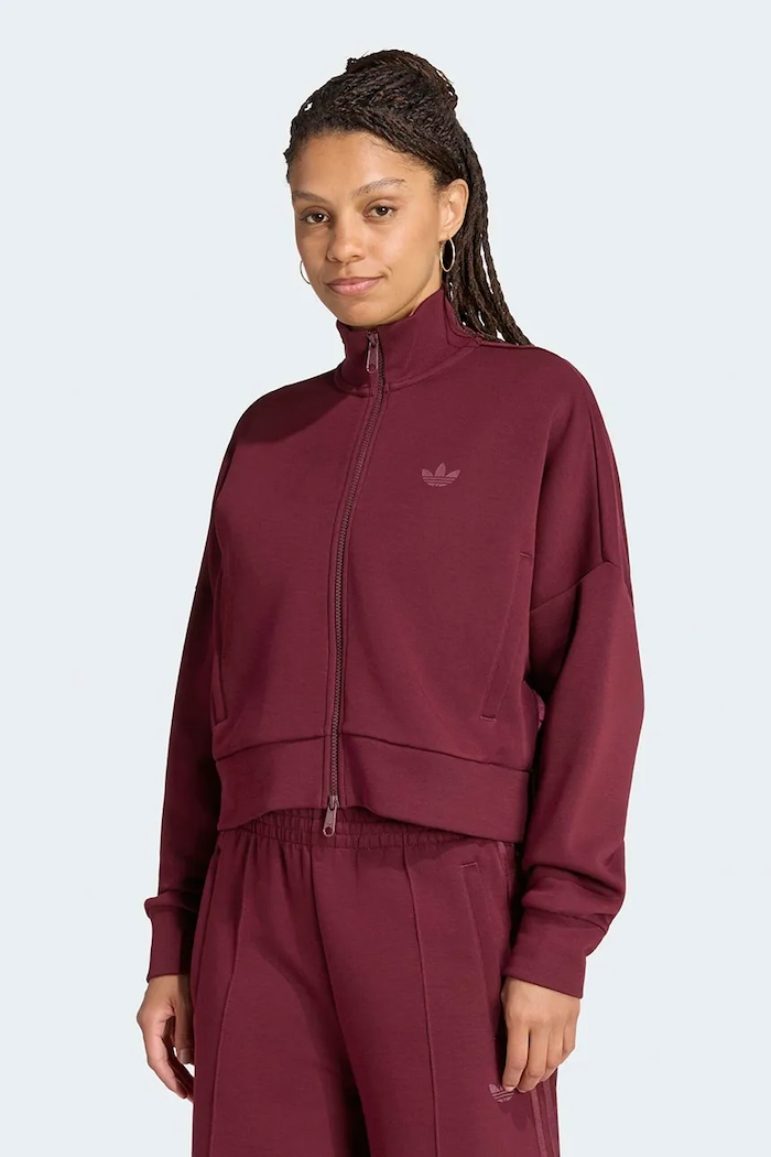 adidas Originals Bluza rozpinana damska Spacer bordowy KY0859