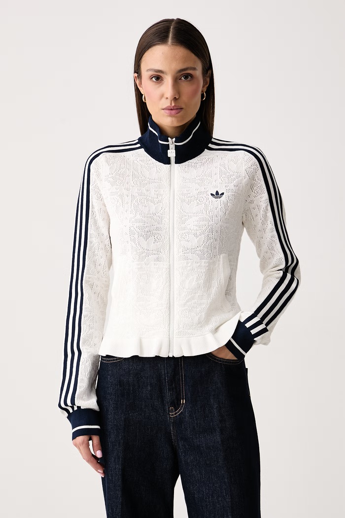 adidas Originals Bluza rozpinana damska z wiskozą biały KX6899