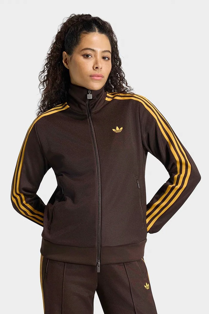 adidas Originals Bluza dziecięca z bawełną Beckenbauer brązowy KV9561