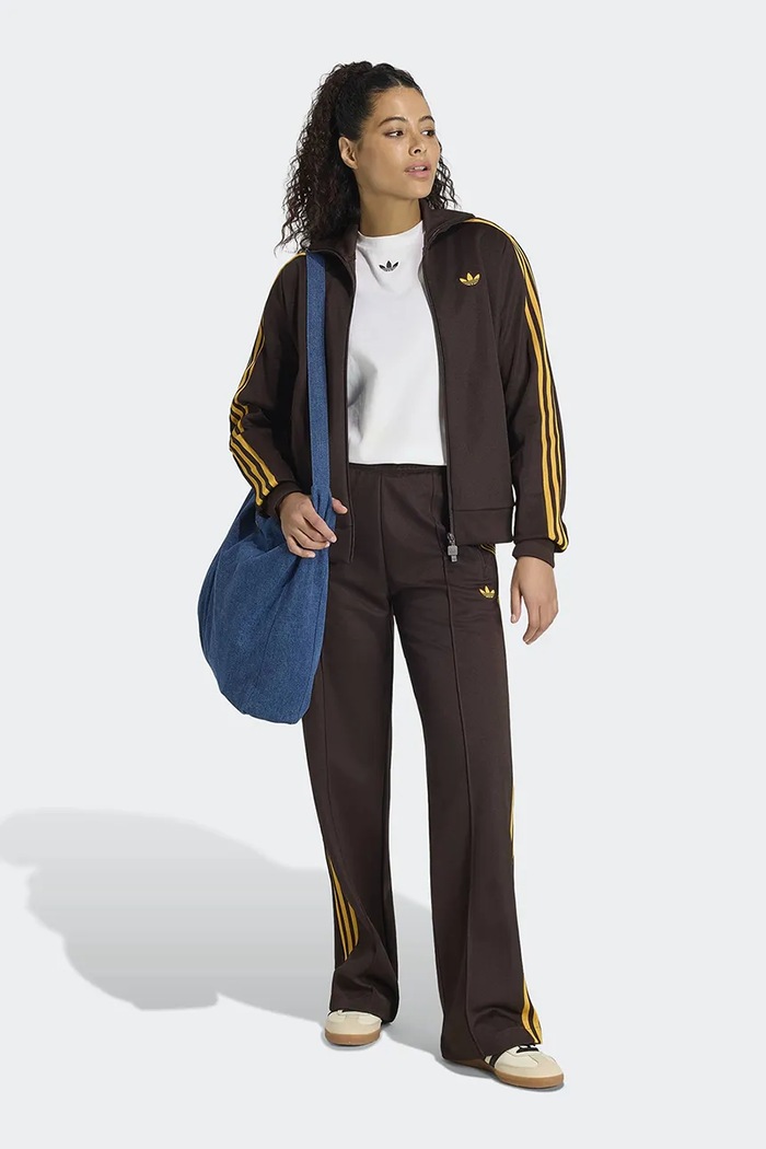 adidas Originals Bluza dziecięca z bawełną Beckenbauer KV9561 brązowy AW26