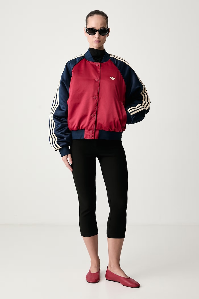 adidas Originals Bomberka damska Satin SST Bomber KT2646 czerwony AW26