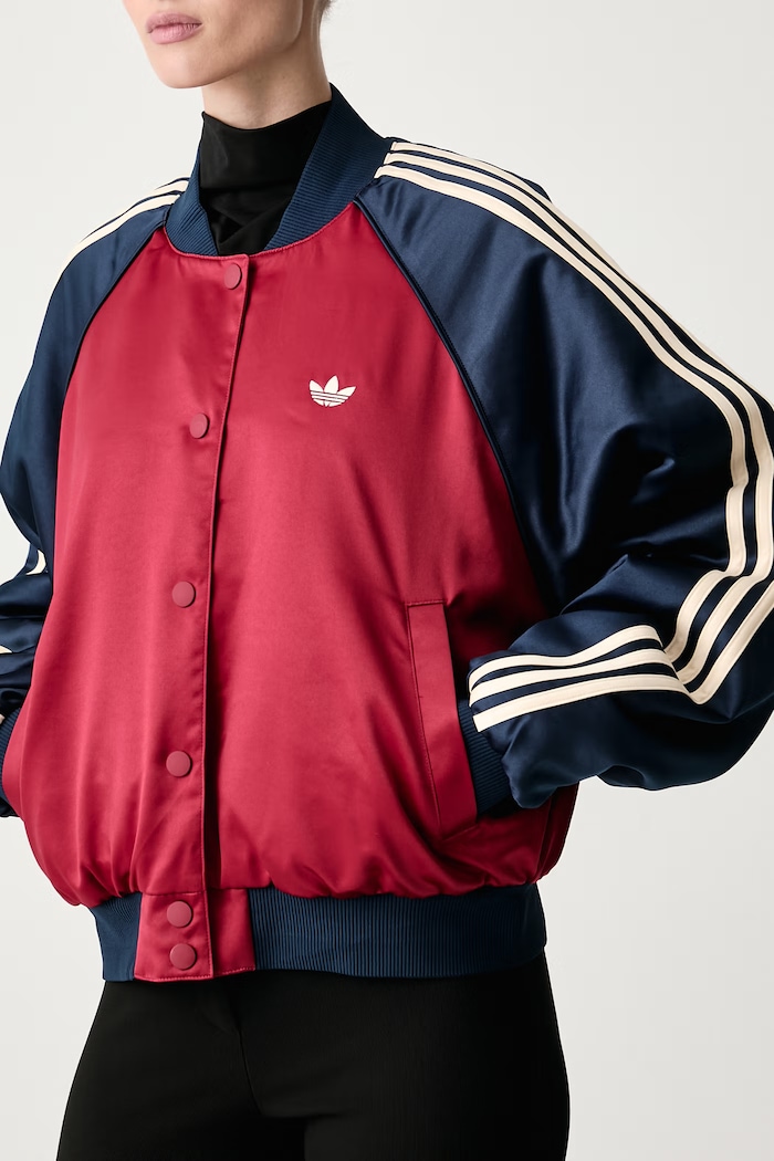 Bomberka damska Satin SST Bomber adidas Originals KT2646 czerwony