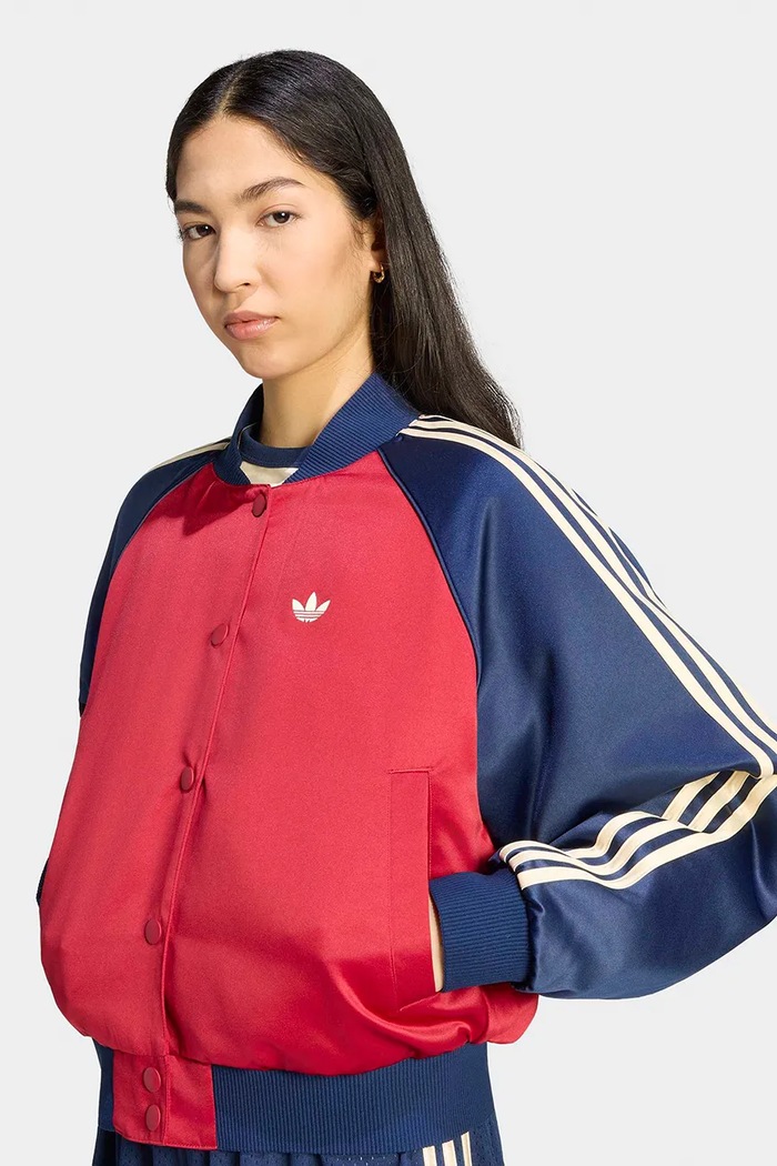 Bomber γυναικείο Satin SST Bomber adidas Originals KT2646 κόκκινο