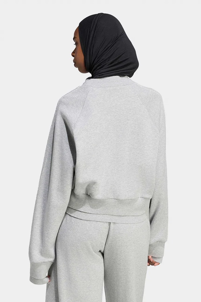 adidas Originals Bluza damska bawełniana Winterized Double KT2328 szary AW26