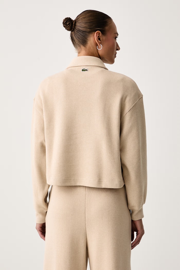 Odzież Lacoste Bluza damska z bawełną SF8368 beżowy