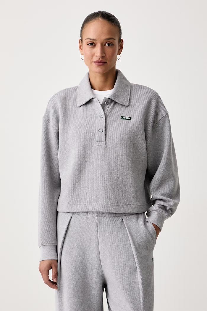 Lacoste Bluza damska z bawełną szary SF8368