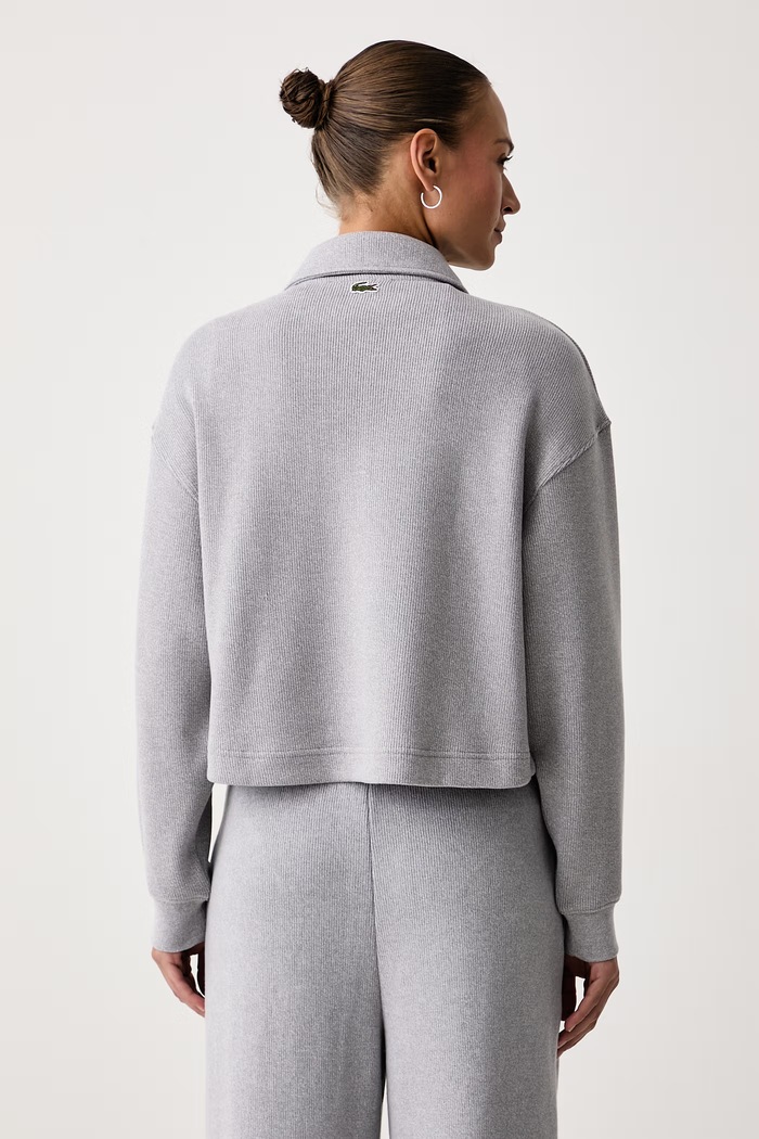 Odzież Lacoste Bluza damska z bawełną SF8368 szary