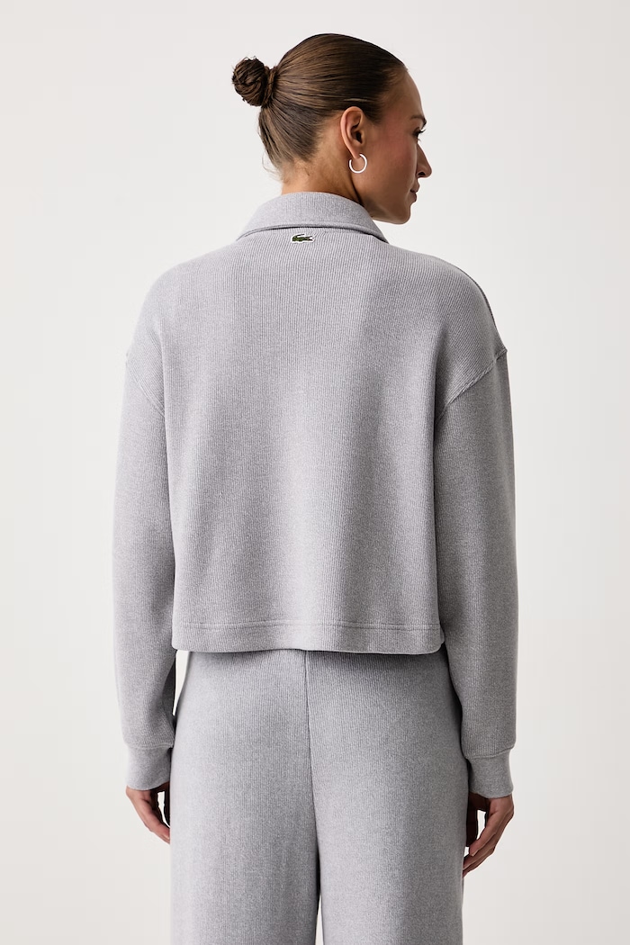 Odzież Lacoste Bluza damska z bawełną SF8368 szary