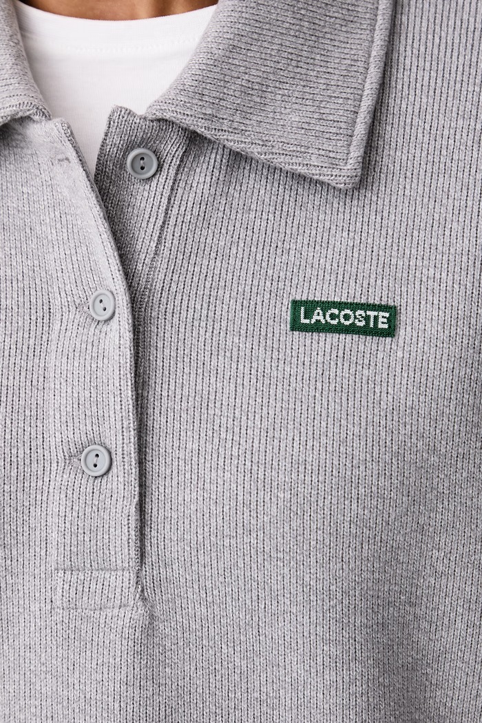 Bluza damska z bawełną Lacoste szary SF8368