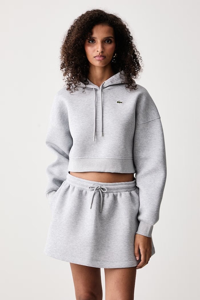 Lacoste Bluza z kapturem damska z bawełną szary SF8324
