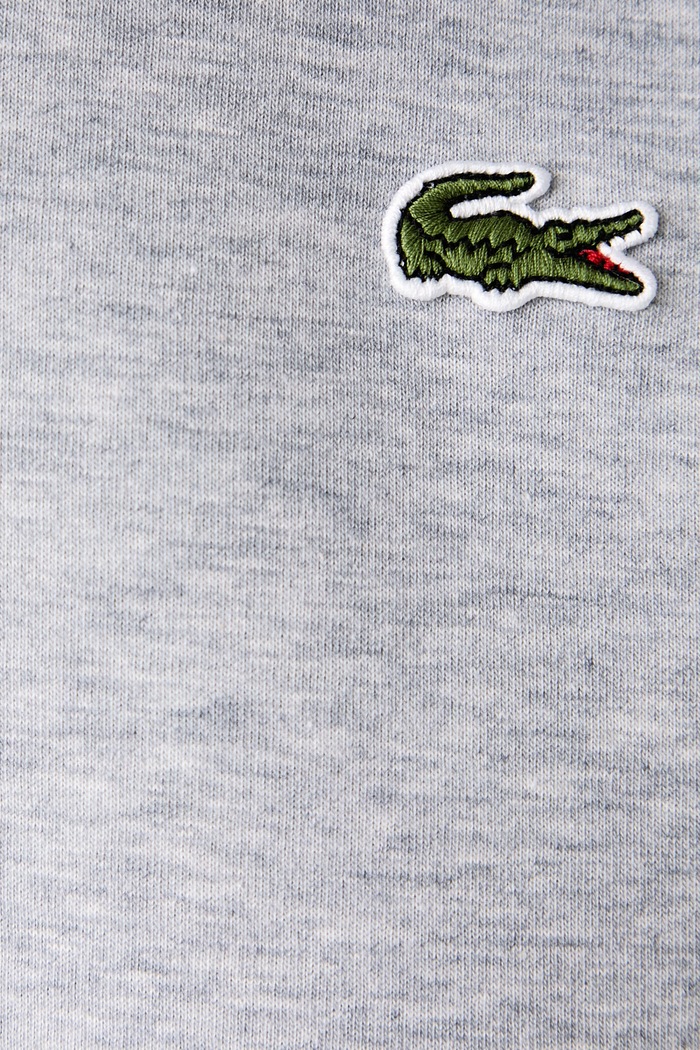 Bluza z kapturem damska z bawełną Lacoste szary SF8324
