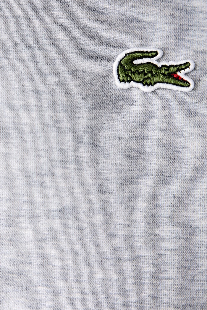 Bluza z kapturem damska z bawełną Lacoste szary SF8324