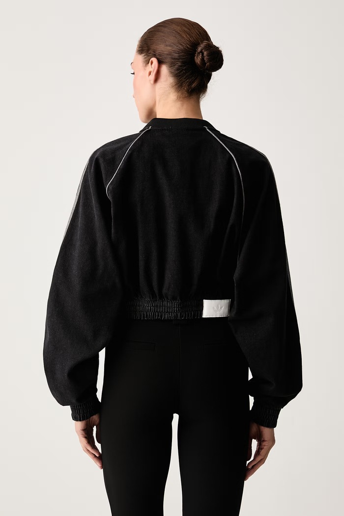 Odzież adidas Originals Bluza rozpinana damska bawełniana z elastanem KS9216 czarny