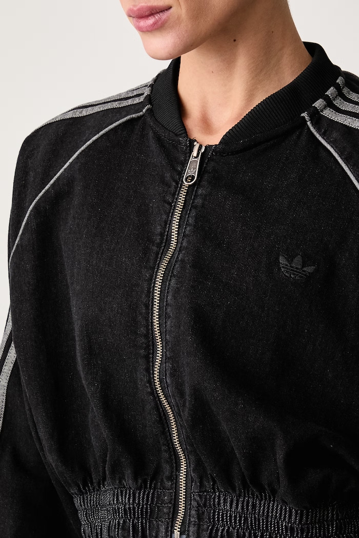 Bluza rozpinana damska bawełniana z elastanem adidas Originals KS9216 czarny