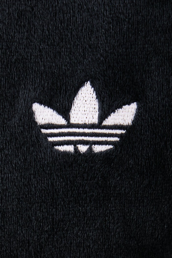 Bluza rozpinana z kapturem damska welurowa Essentials Velour adidas Originals czarny KR9150