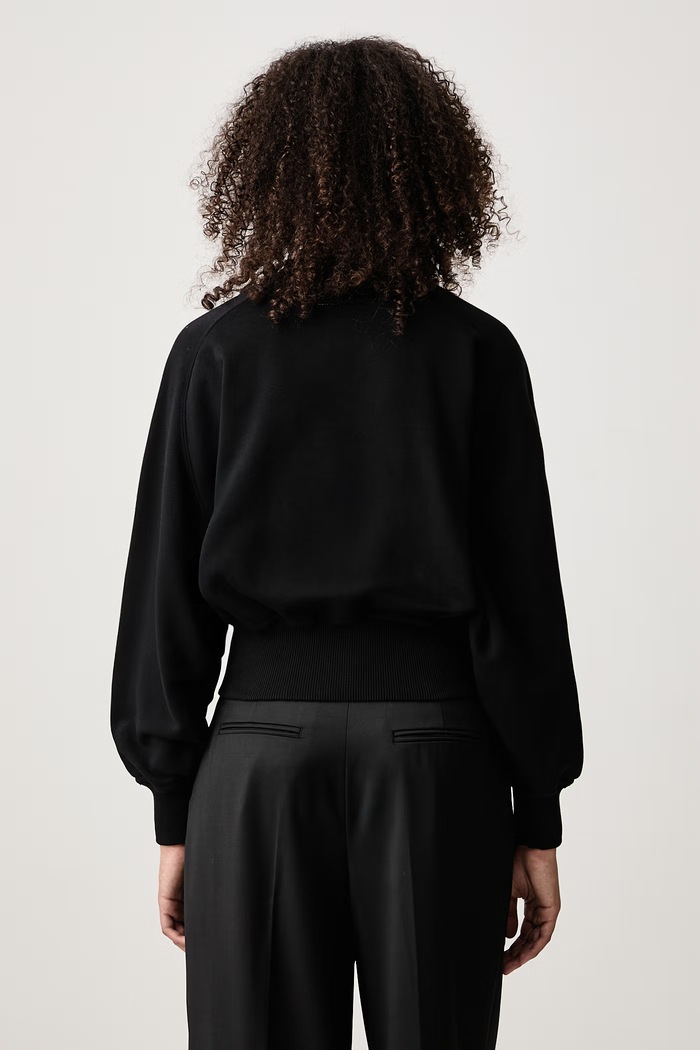Odzież MM6 Maison Margiela Bluza rozpinana z kapturem z bawełną damska S62HG0033.M25013 czarny