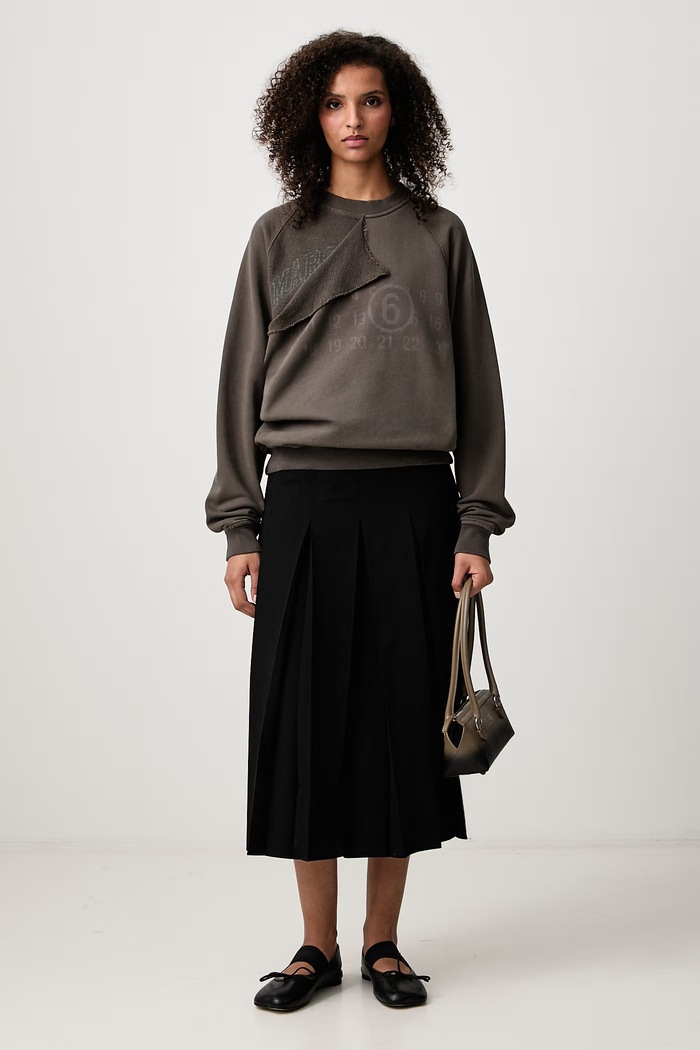 MM6 Maison Margiela Bluza damska bawełniana S62GU0153.M25014 brązowy AW26