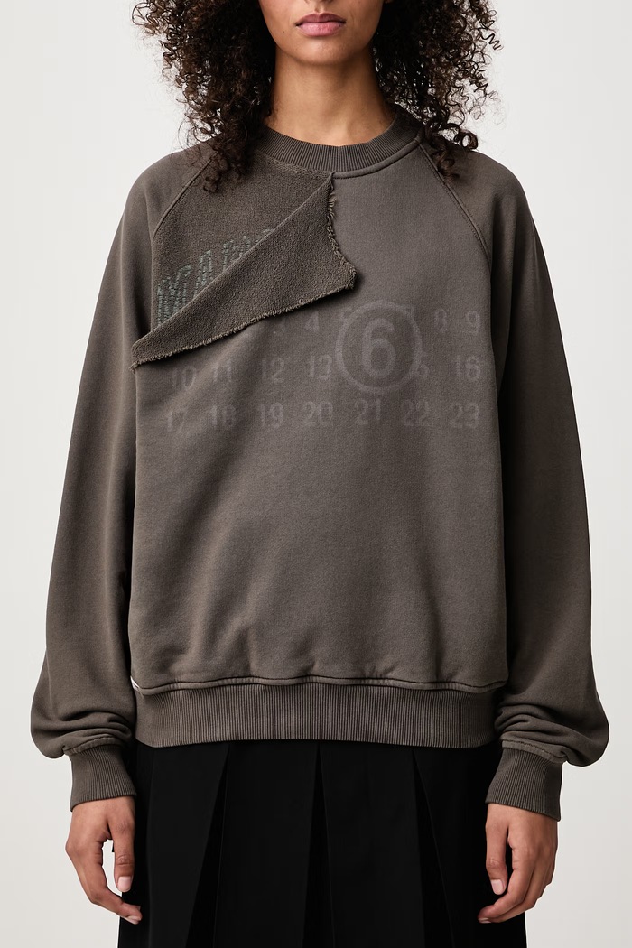 Bluza damska bawełniana MM6 Maison Margiela brązowy S62GU0153.M25014