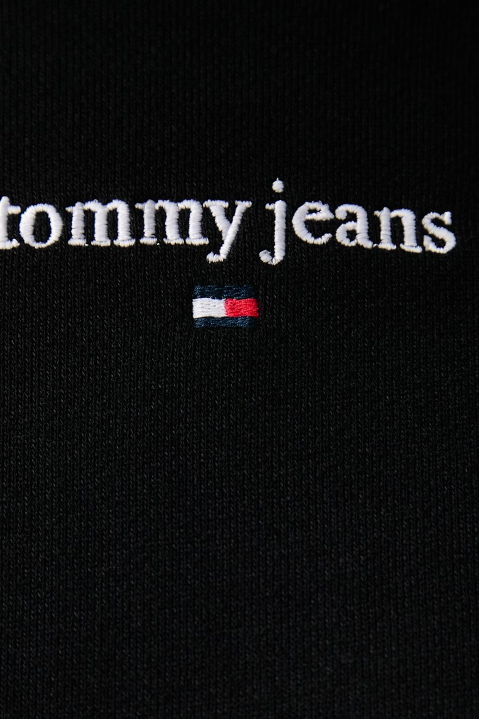 Bluza z kapturem damska bawełniana Tommy Jeans czarny DW0DW23537