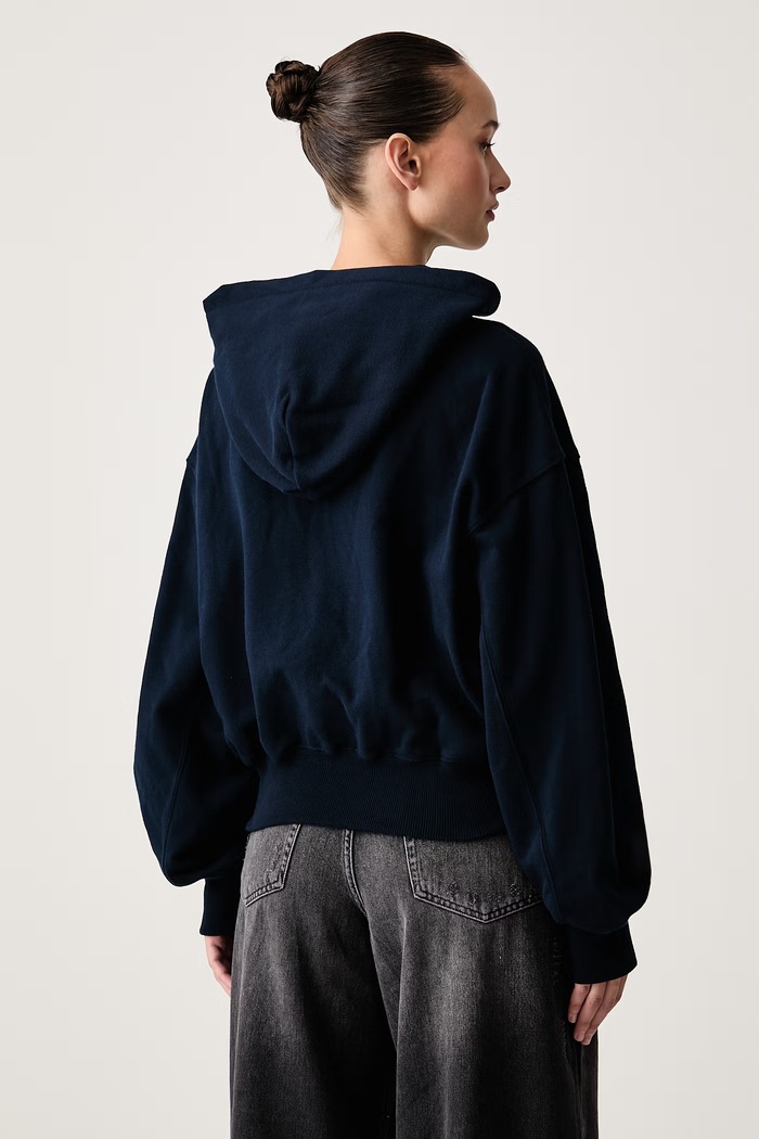 Abbigliamento Tommy Jeans Felpa con cappuccio da donna con cotone DW0DW23455 blu navy