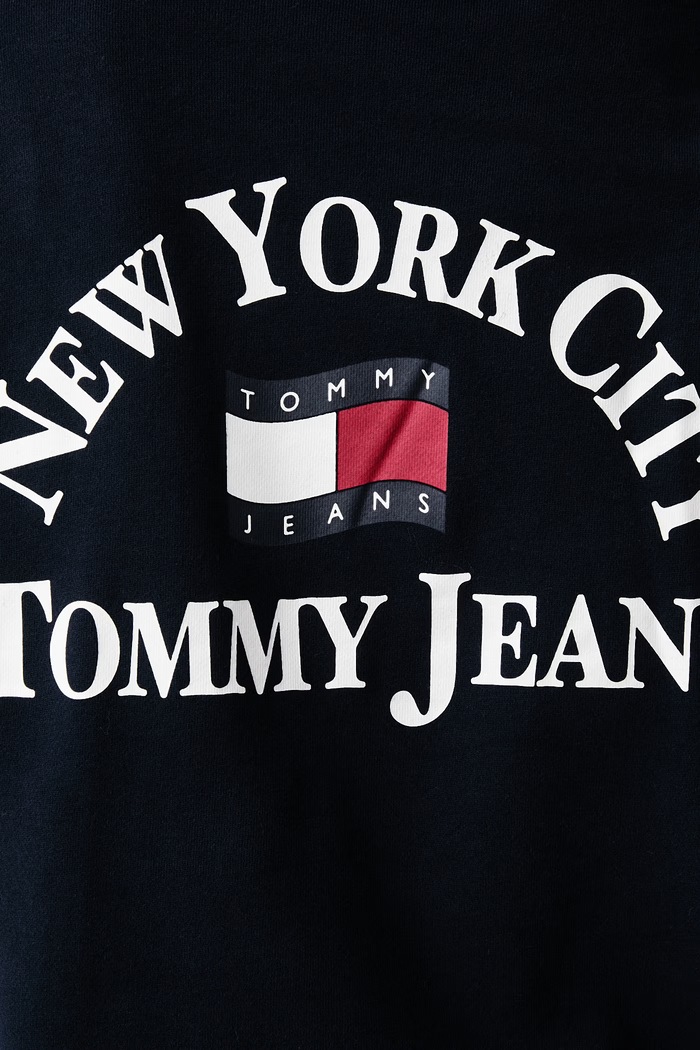 Jopica ženska bombažna Tommy Jeans mornarsko modra DW0DW23402