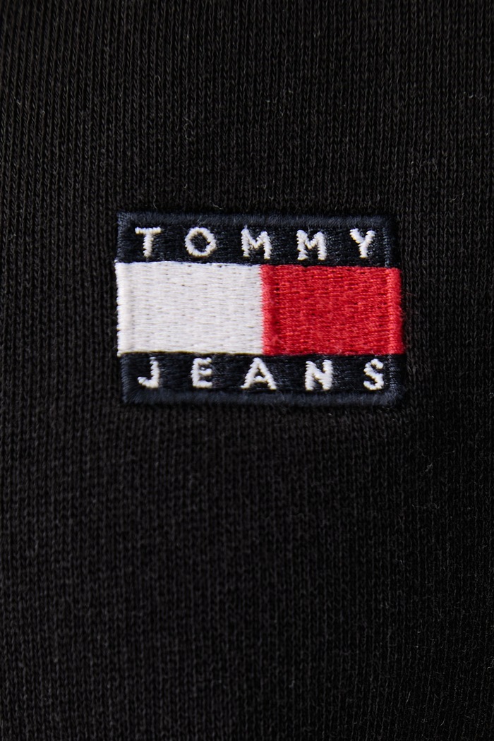 Mikina na zips s kapucňou dámska s bavlnou Tommy Jeans čierna DW0DW23529