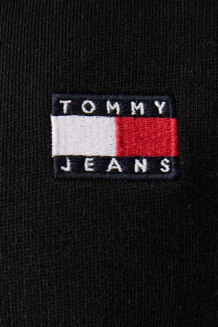 Mikina na zips s kapucňou dámska s bavlnou Tommy Jeans čierna DW0DW23529