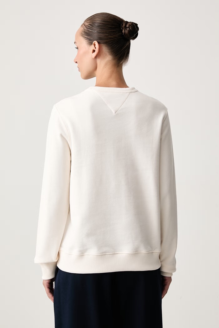 Abbigliamento Tommy Jeans Felpa da donna in cotone DW0DW23306 beige