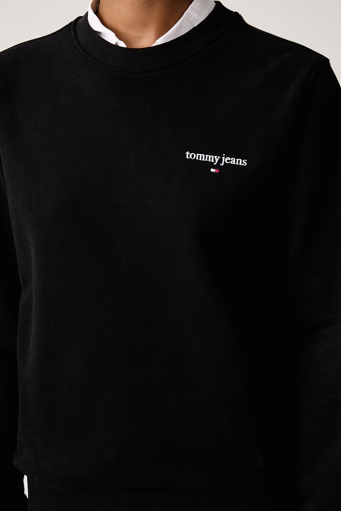 Dukserica za žene od pamuka Tommy Jeans DW0DW23288 crna