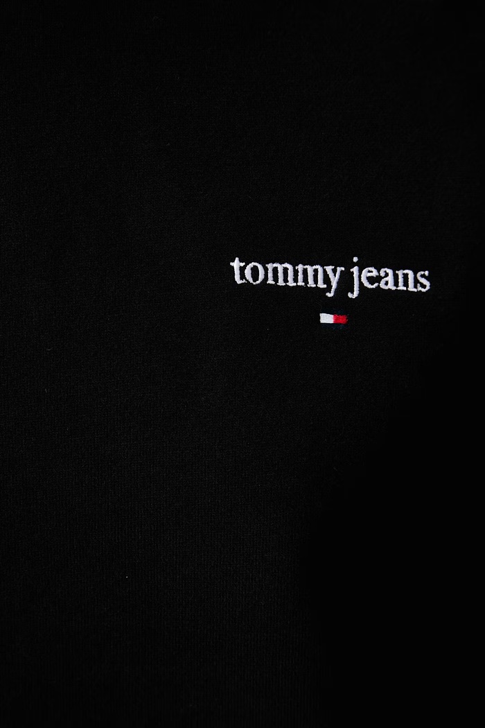 Dukserica za žene od pamuka Tommy Jeans crna DW0DW23288