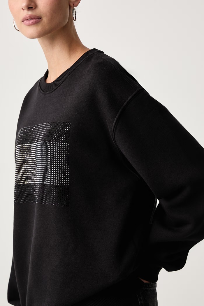 Dukserica za žene s pamukom Tommy Jeans DW0DW23579 crna