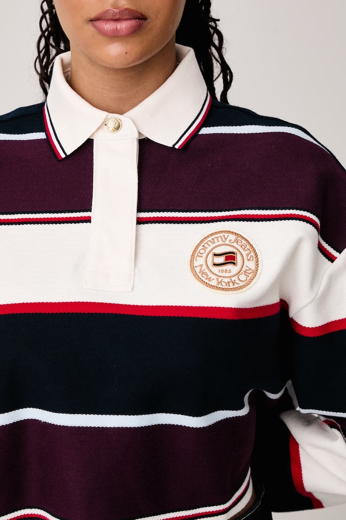 Μακρυμάνικο γυναικείο βαμβακερό Tommy Jeans DW0DW23298 σκούρο μπλε