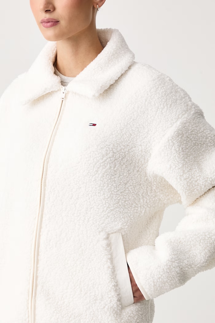 Mikina dámská fleecová Tommy Jeans DW0DW23292 béžová