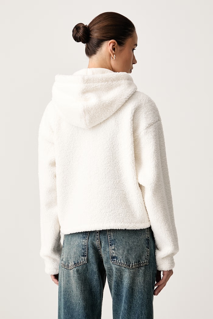 Odzież Tommy Jeans Bluza rozpinana z kapturem damska polarowa DW0DW23291 beżowy