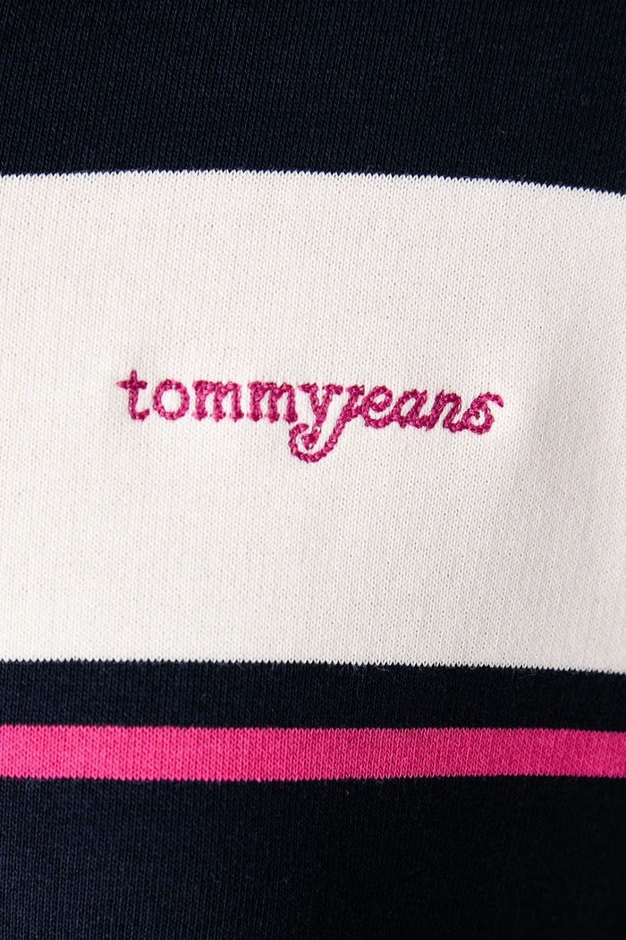 Bluza z kapturem damska bawełniana Tommy Jeans granatowy DW0DW23303