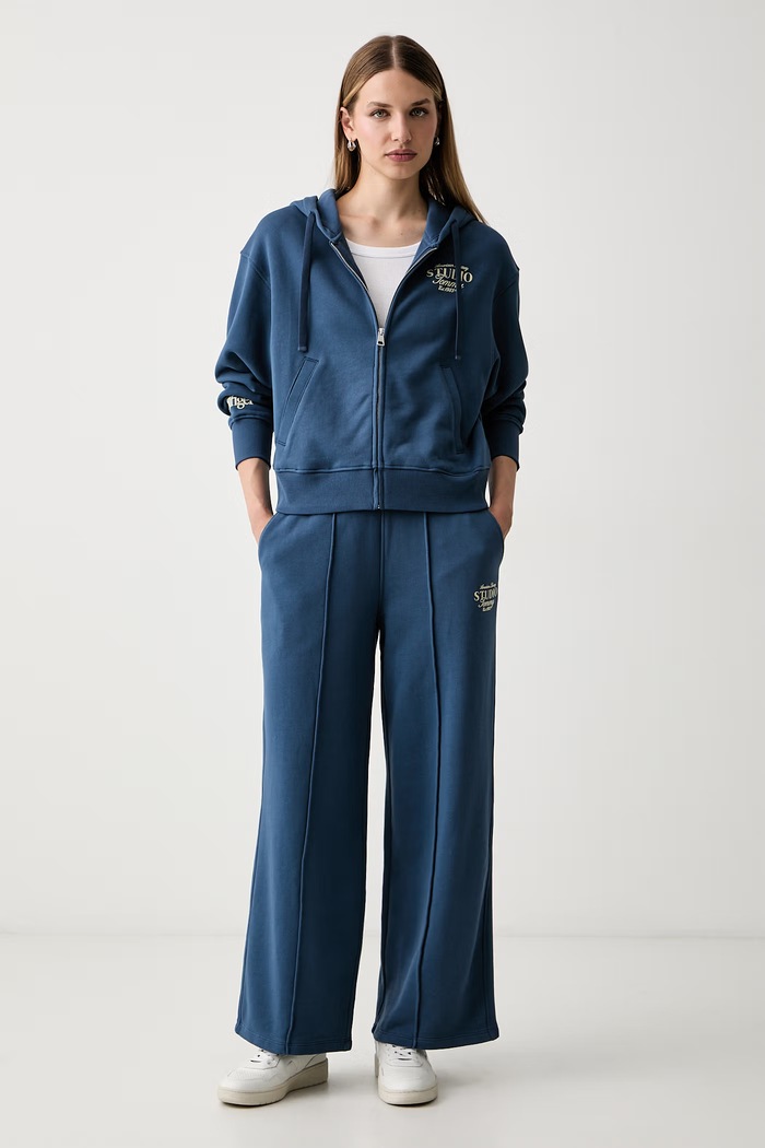 Tommy Hilfiger mikina s kapucí dámská s bavlnou WW0WW51596 modrá AW26