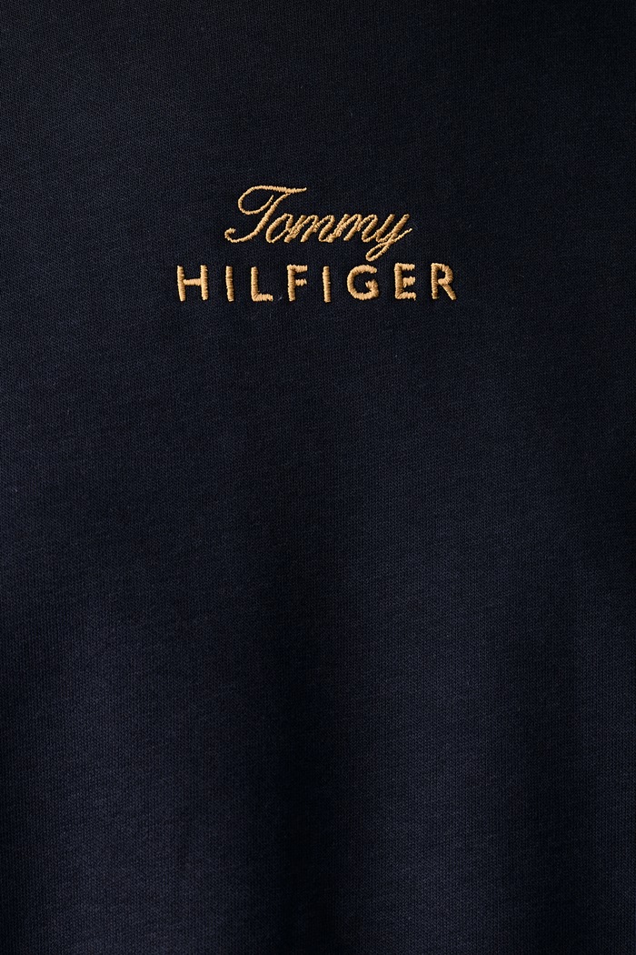 Dukserica za žene s pamukom Tommy Hilfiger mornarsko plava WW0WW51724