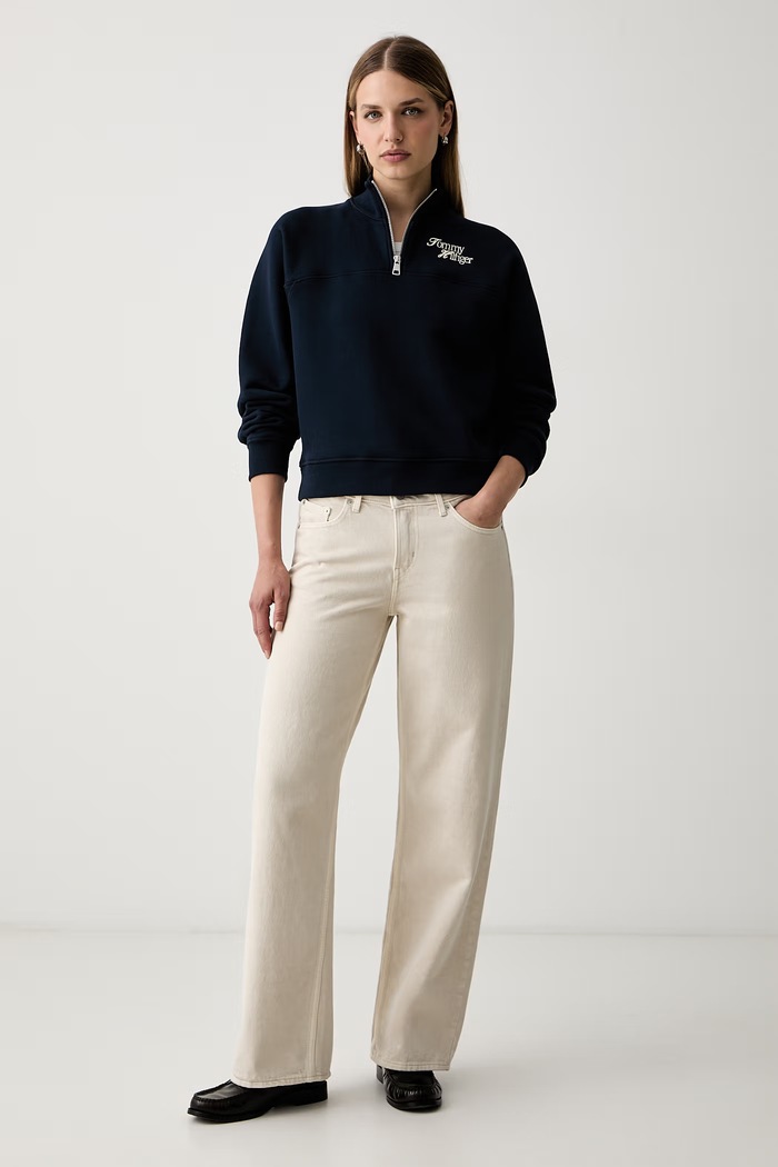 Tommy Hilfiger mikina s bavlnou WW0WW51878 námořnická modř AW26