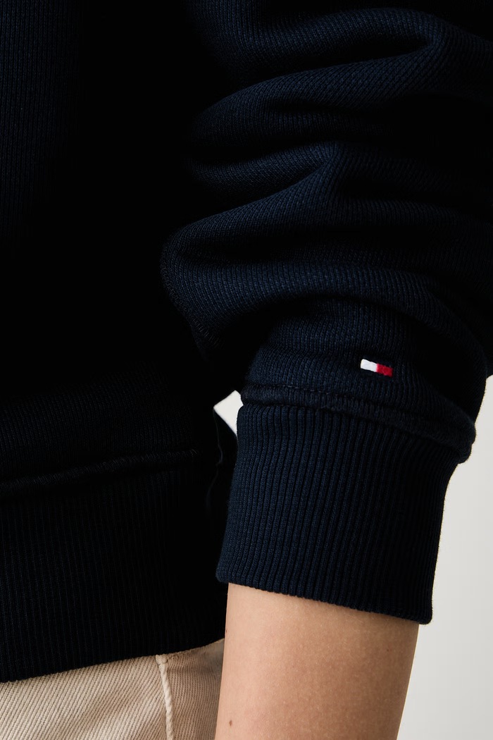 Tommy Hilfiger mikina s bavlnou WW0WW51878 námořnická modř