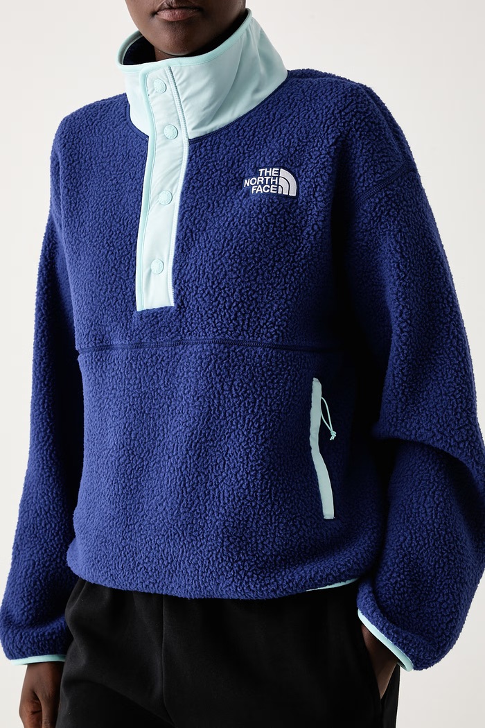 Oversize pulover ženski Cragmont The North Face NF0A8J42UE61 mornarsko modra