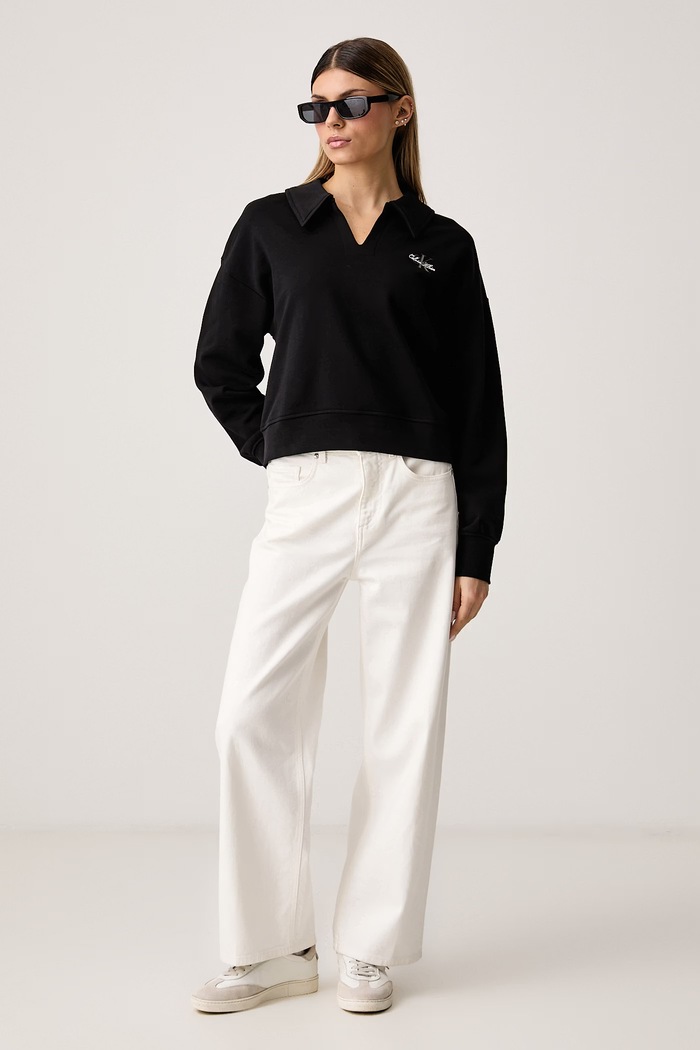 Calvin Klein Jeans Dukserica za žene s pamukom LV047H247G crna AW26