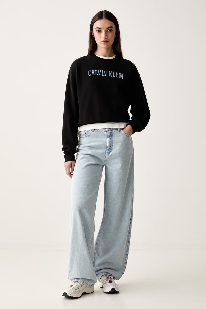 Calvin Klein Jeans bluza damska z bawełną LV047H806G czarny AW26