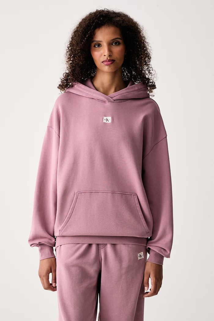 Calvin Klein Jeans Mikina s kapucňou dámska s bavlnou ružová LV047H223G