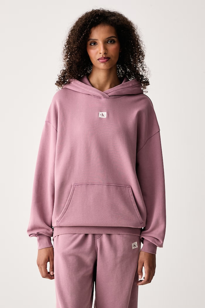Calvin Klein Jeans Mikina s kapucňou dámska s bavlnou ružová LV047H223G