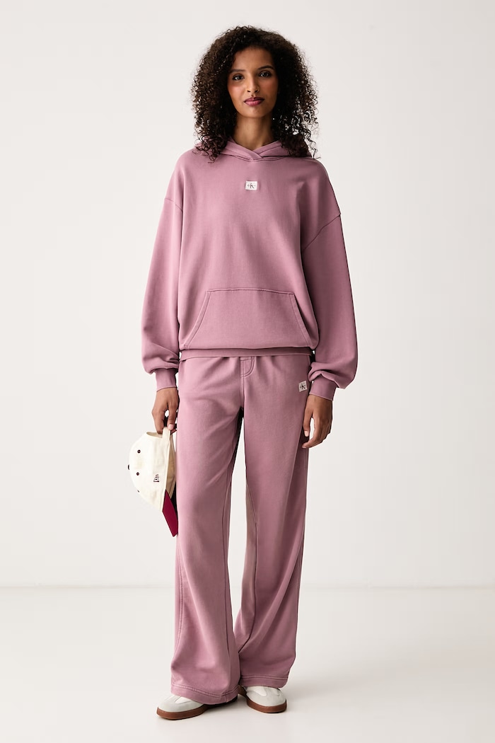 Calvin Klein Jeans Mikina s kapucňou dámska s bavlnou LV047H223G ružová AW26