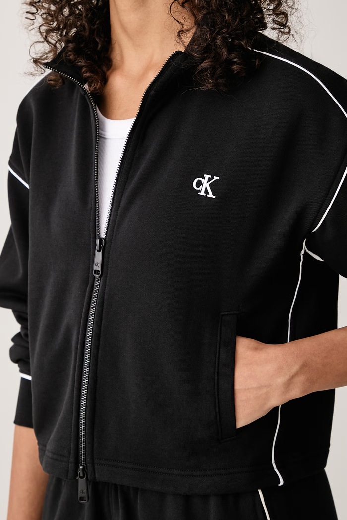 Mikina na zips dámska s bavlnou Calvin Klein Jeans LV047H217G čierna