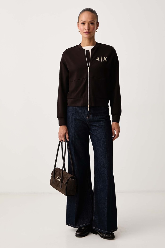 Armani Exchange Jopica ženska z viskozo XW002670.AF24068 rjava AW26