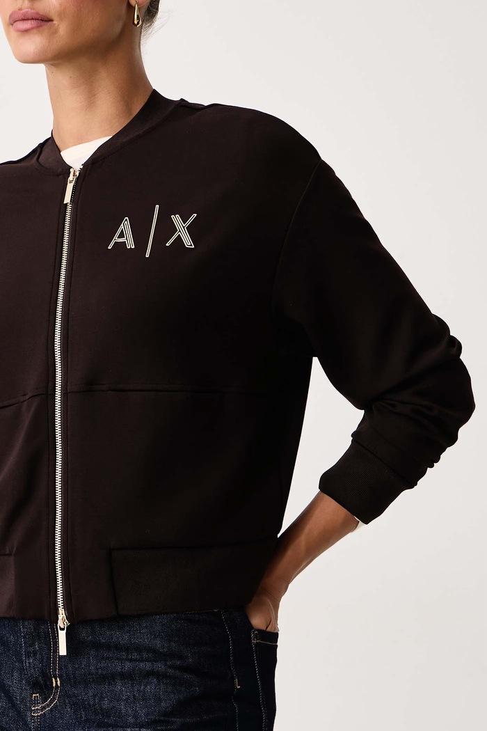 Jopica ženska z viskozo Armani Exchange XW002670.AF24068 rjava